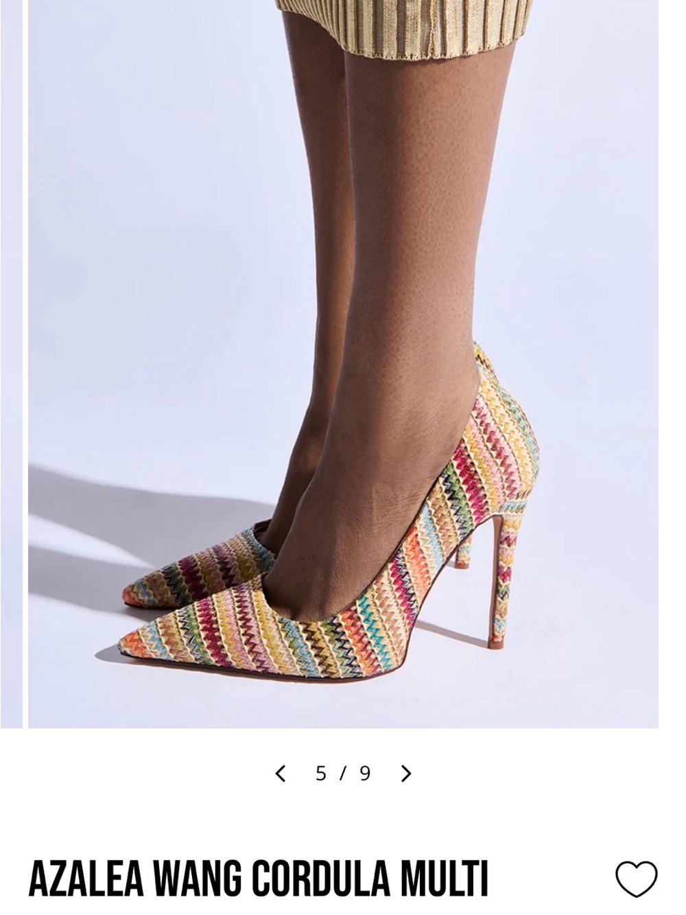 NEW NEVER WORN SOLD OUT Azalea Wang AKIRA MulticolorPointed Toe Raffia Pump